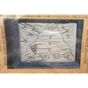 Sew Unique Creations "Love Never Melts Away" 9"x11" Muslin Stitchery Kit @2000 U